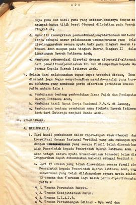 Surat-surat tentang Team Otonomi daerah Istimewa Aceh  1