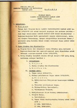 Komando operasi pemulihan keamanan dan ketertiban Daerah Aceh program kerja tahun 1975/1976. (Buk...