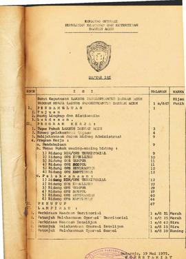 Komando operasi pemulihan keamanan dan ketertiban Daerah Aceh program kerja tahun 1975/1976. (Buk...