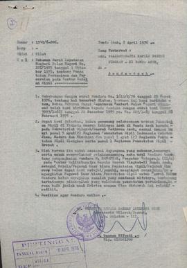 Rekaman Surat Keputusan Menteri Dalam Negen No : 221a/1975 tentang pencatatan perkawinan dan perc...