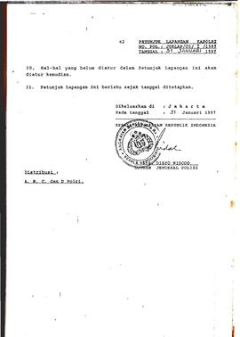 Petunjuk Lapangan KAPOLRI  tentang pemberian surat keterangan Kampanye PEMILU 2