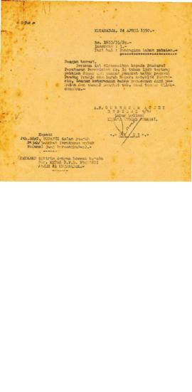 AC02-44/2- 44.1 - Surat A.n Gubernur Aceh (Kepala Urusan Pegawai), tanggal 24 April 1950, No1653/...