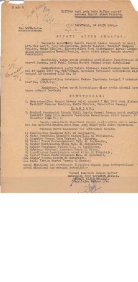 AC01-39/3- 39.62 - Surat Putusan Bupati Atjeh Selatan No.15/B.A.S.- Tanggal 25 April 1951 1