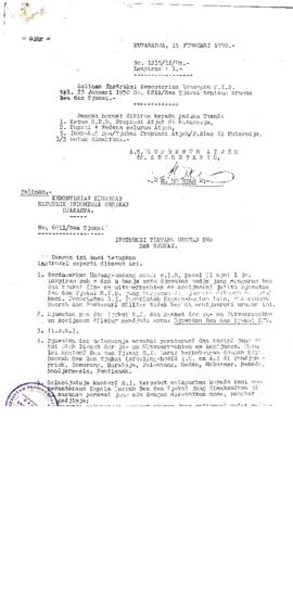 AC02-11/1- 11.7 - Surat Dari Gubernur Aceh tanggal 15 Februari 1950 No.1215/12/Um.- tentang Bea d...